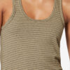 Camiseta de algodón y lino a rayas Thea