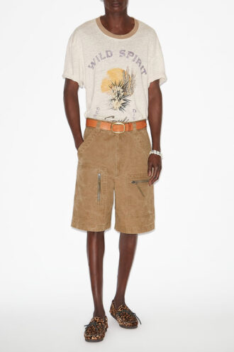 Camiseta de lino estampada Honore