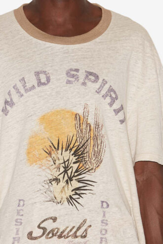 Camiseta de lino estampada Honore