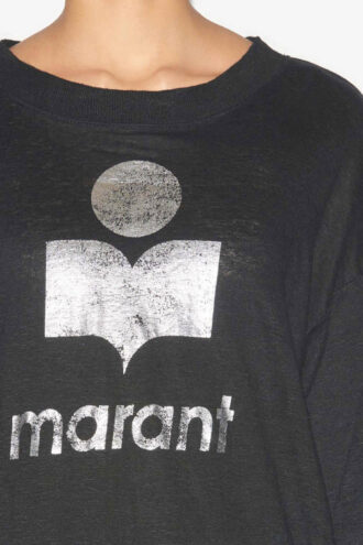 Camiseta de manga larga Klowia en lino liso
