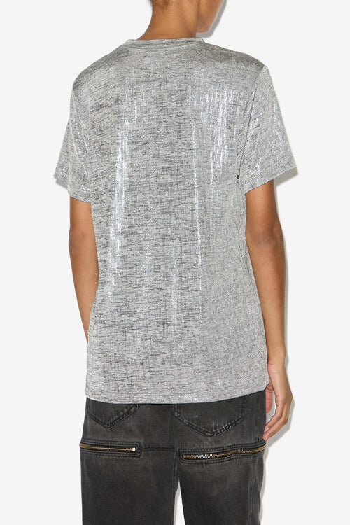 Camiseta Zoeline de jersey metalizado con logotipos Camiseta Zoeline de jersey metalizado con logotipos