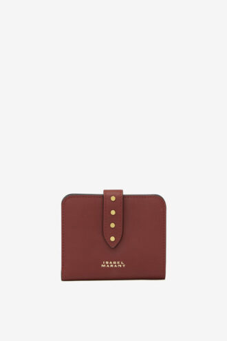 Cartera de piel suave con tachuelas Oskan