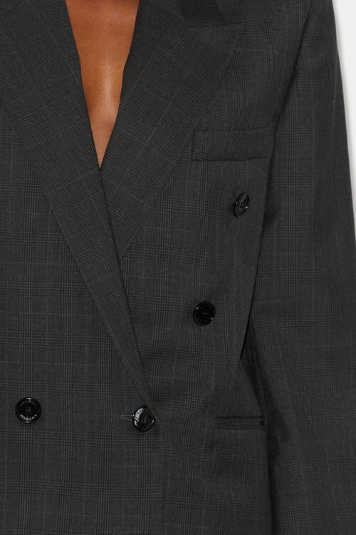 Chaqueta blazer cruzada con cuello de solapa de Klero Chaqueta blazer cruzada con cuello de solapa de Klero