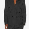 Chaqueta blazer cruzada con cuello de solapa de Klero Chaqueta blazer cruzada con cuello de solapa de Klero
