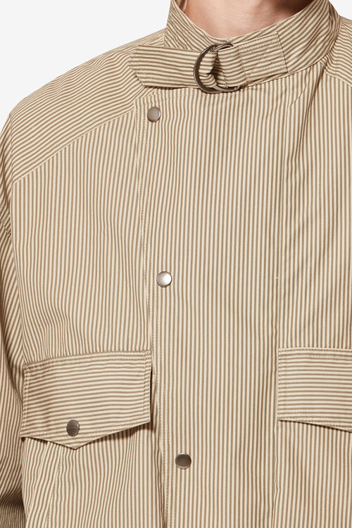 Chaqueta corta de algodón a rayas Chaqueta corta de algodón a rayas