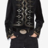 Chaqueta corta de terciopelo bordada Hady Chaqueta corta de terciopelo bordada Hady