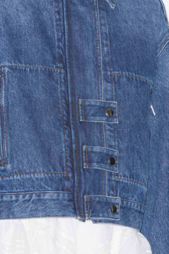 Chaqueta corta estilo workwear Julie en denim liso