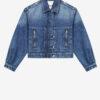 Chaqueta corta estilo workwear Julie en denim liso Chaqueta corta estilo workwear Julie en denim liso