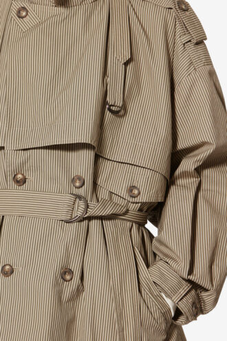 Chaqueta de algodón a rayas Claya