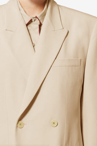 Chaqueta de crepé de seda Calie