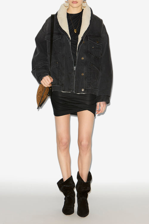Chaqueta de denim y piel sintética Pimia Chaqueta de denim y piel sintética Pimia