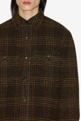 Chaqueta de lana virgen a cuadros Kervey