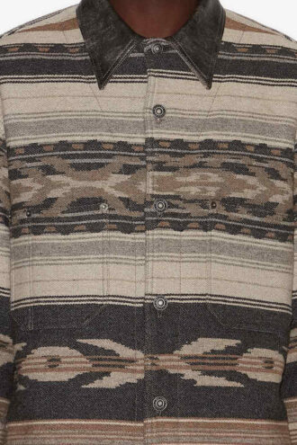 Chaqueta de mezcla de lana estampada Dalton