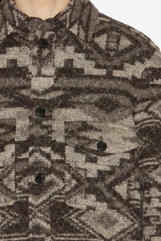 Chaqueta de mezcla de lana estampada Kervon