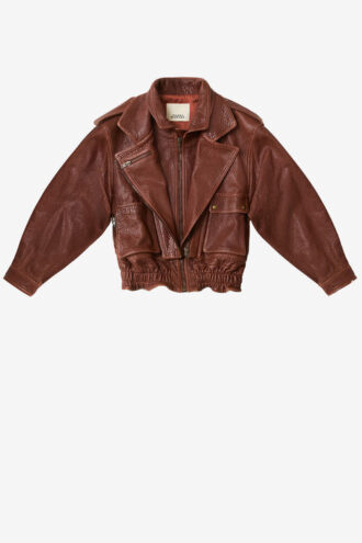 Chaqueta de piel de cordero Aneli con bolsillos Chaqueta de piel de cordero Aneli con bolsillos