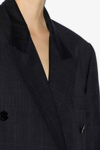Chaqueta de traje de lana Glen Plaid Klero Chaqueta de traje de lana Glen Plaid Klero