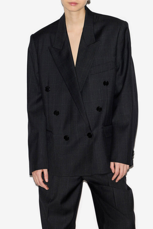 Chaqueta de traje de lana Glen Plaid Klero Chaqueta de traje de lana Glen Plaid Klero