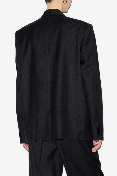 Chaqueta de traje de lana Glen Plaid Klero Chaqueta de traje de lana Glen Plaid Klero
