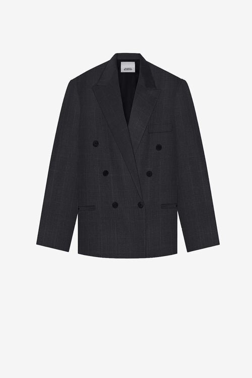 Chaqueta de traje de lana Glen Plaid Klero Chaqueta de traje de lana Glen Plaid Klero