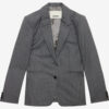 Chaqueta de traje de lana virgen a rayas Reva Chaqueta de traje de lana virgen a rayas Reva