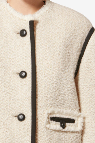 Chaqueta de tweed bouclé de lana Maylin