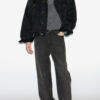 Chaqueta Jackson de denim y piel sintética Chaqueta Jackson de denim y piel sintética