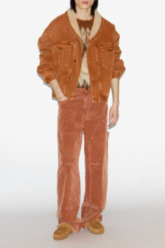 Chaqueta Jackson de denim y piel sintética Chaqueta Jackson de denim y piel sintética
