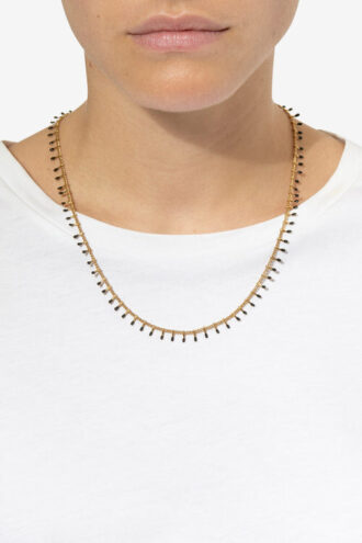Collar de cadena de latón con acabado dorado Casablanca