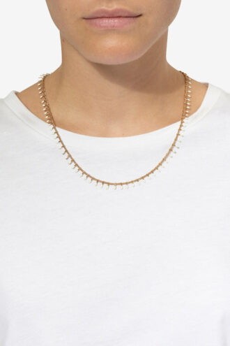 Collar de cadena de latón con acabado dorado Casablanca