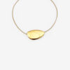 Collar Ella de latón con acabado dorado