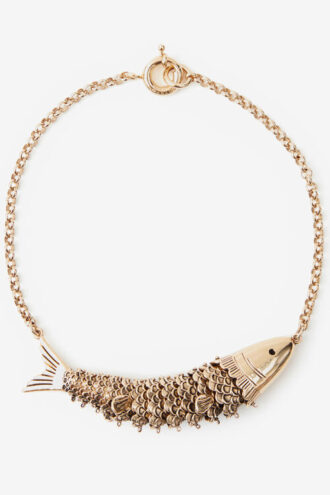 Collar gargantilla con forma de pez de río