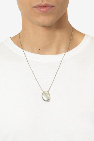 Collar Shiny Day Man con cadena de latón y piedras