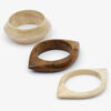 Conjunto de pulseras de madera Conjunto de pulseras de madera