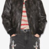 Crisley Chaqueta bomber de piel sintética Crisley Chaqueta bomber de piel sintética