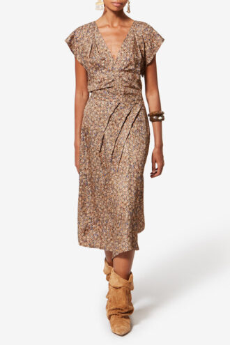 Enagua de jacquard de seda con estampado floral Cacia