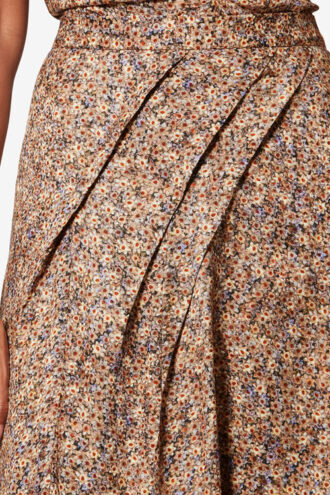 Enagua de jacquard de seda con estampado floral Cacia