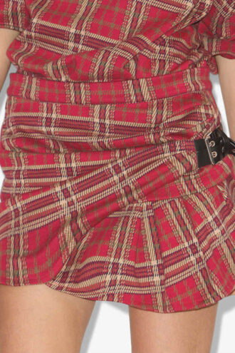 Falda corta a cuadros Gisen
