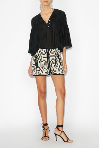 Falda corta Arono en jacquard de algodón