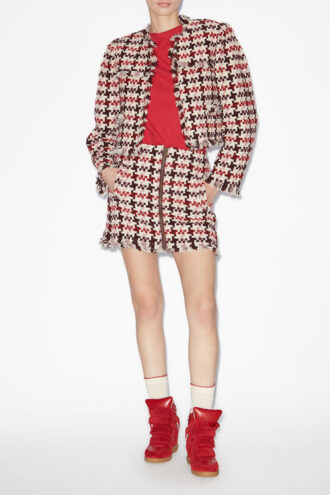 Falda corta de tweed Akima
