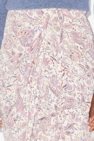 Falda drapeada estampada Zaine