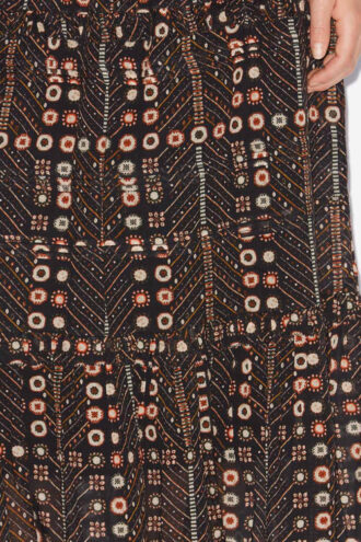 Falda larga estampada de voile de algodón Diya Falda larga estampada de voile de algodón Diya