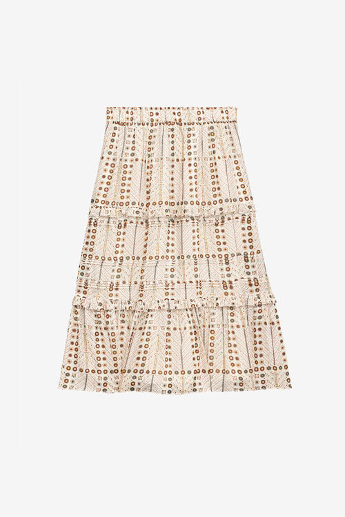 Falda larga estampada de voile de algodón Diya Falda larga estampada de voile de algodón Diya