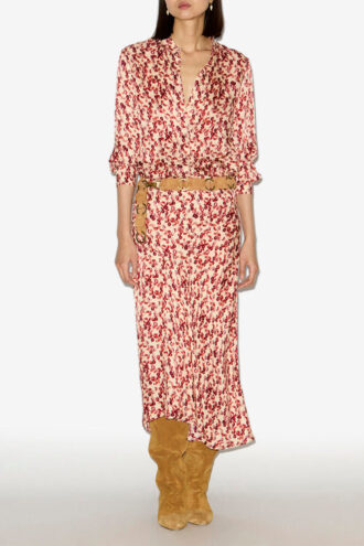 Falda midi con estampado jacquard Lisanne