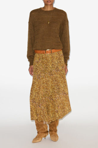 Falda midi estampada Hortensia