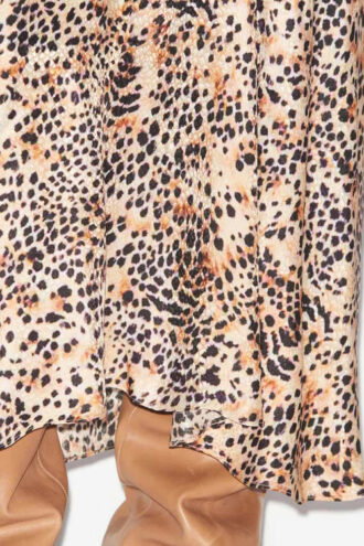 Falda midi Lisanne de seda estampada