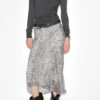 Falda midi Lisanne de terciopelo quemado Falda midi Lisanne de terciopelo quemado