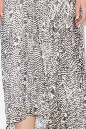 Falda midi Lisanne de terciopelo quemado