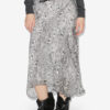 Falda midi Lisanne de terciopelo quemado Falda midi Lisanne de terciopelo quemado