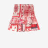 Falda Naomi de voile de algodón fruncido con estampado bandana
