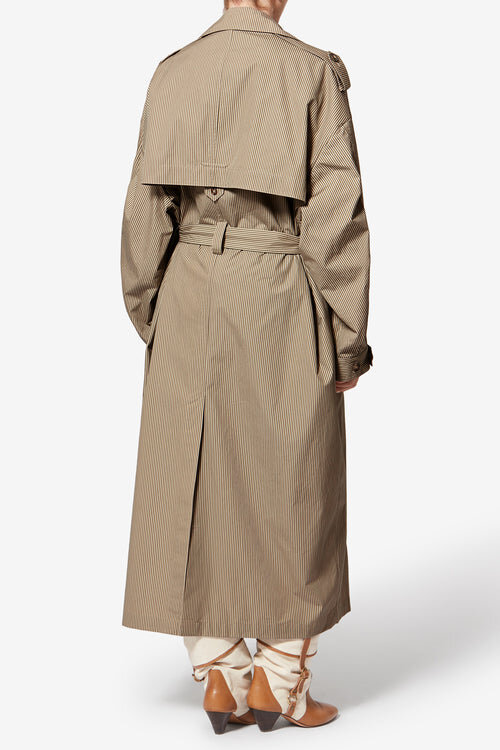 Gabardina de algodón a rayas Chilma Gabardina de algodón a rayas Chilma